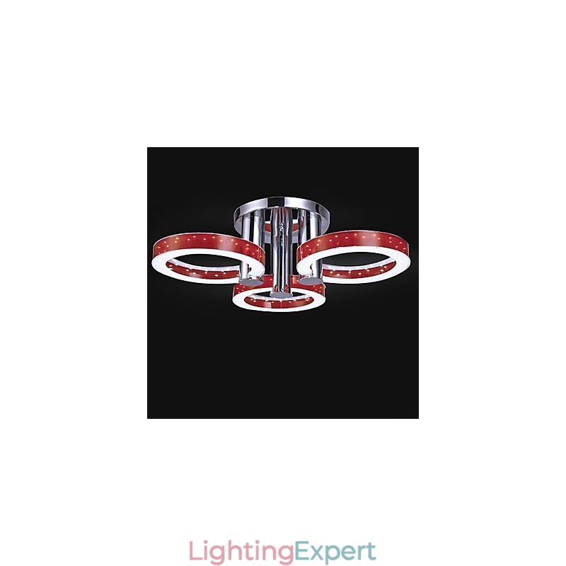 Modern Contemporary Chrome Metal Flush Mount