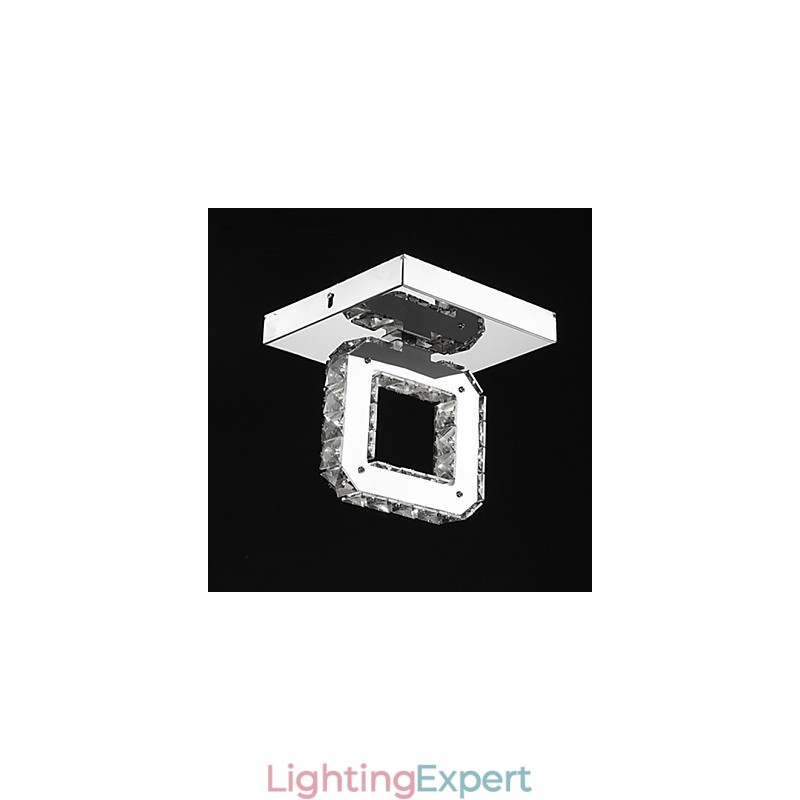 Modern Contemporary Crystal Metal Flush Mount