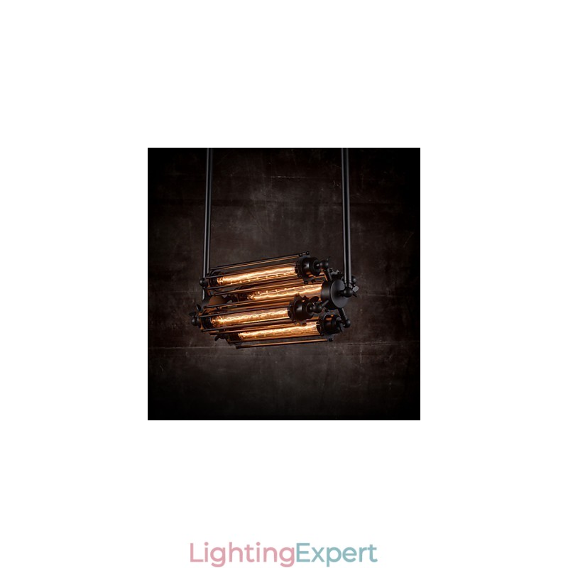 Rustic Lodge Retro Mini Style Electroplated Metal Chandelier