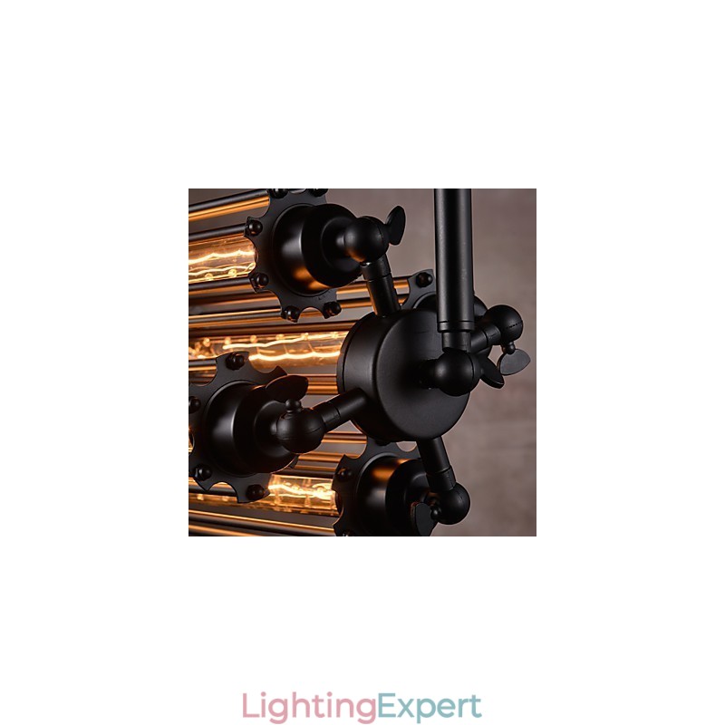 Rustic Lodge Retro Mini Style Electroplated Metal Chandelier