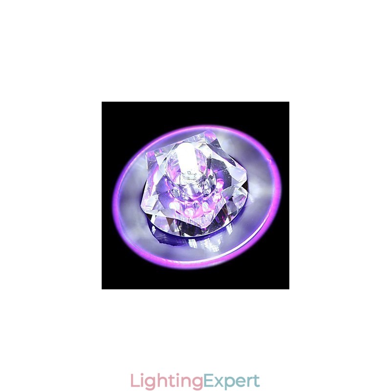 Modern Contemporary Crystal Chrome Crystal Flush Mount