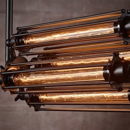 Rustic Lodge Retro Mini Style Electroplated Metal Chandelier