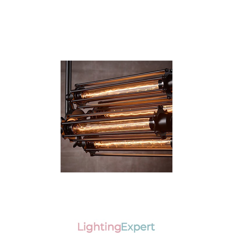 Rustic Lodge Retro Mini Style Electroplated Metal Chandelier