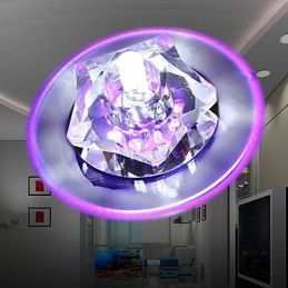 Modern Contemporary Crystal Chrome Crystal Flush Mount
