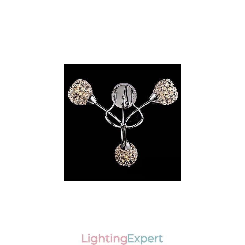 Modern Contemporary Traditional Classic Crystal Electroplated Metal Pendant Light Flush Mount