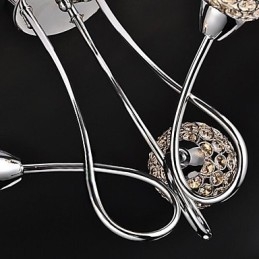 Modern Contemporary Traditional Classic Crystal Electroplated Metal Pendant Light Flush Mount