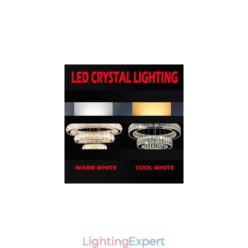 Crystal Chandelier Lights Lighting Modern Single Rings K9 Large Crystal Indoor Ceiling Light Fixtures