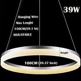 Round Pendant Light Modern Acrylic Lamps Lighting Luxurious Single Ring Ceiling Lights Fixtures