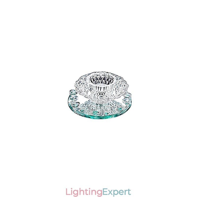 Modern Contemporary Crystal Mini Style Chrome Metal Flush Mount