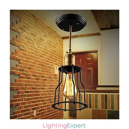 Flush Mount Traditional Classic Rustic Lodge Vintage Retro Country Metal