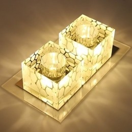27*15*5CM Crystal Ceiling Lamp Spotlight SMD 6W Creative Lamp Tube Light Colorful Color Dome Light