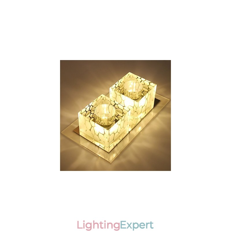 27*15*5CM Crystal Ceiling Lamp Spotlight SMD 6W Creative Lamp Tube Light Colorful Color Dome Light