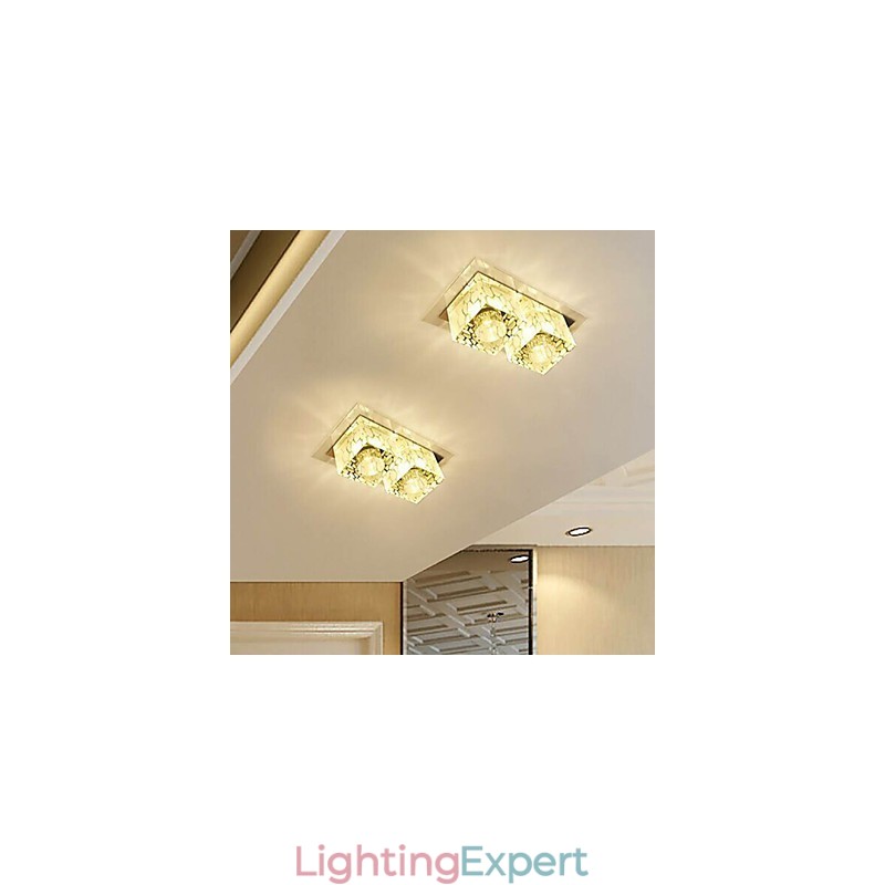 27*15*5CM Crystal Ceiling Lamp Spotlight SMD 6W Creative Lamp Tube Light Colorful Color Dome Light