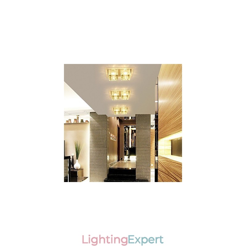 27*15*5CM Crystal Ceiling Lamp Spotlight SMD 6W Creative Lamp Tube Light Colorful Color Dome Light
