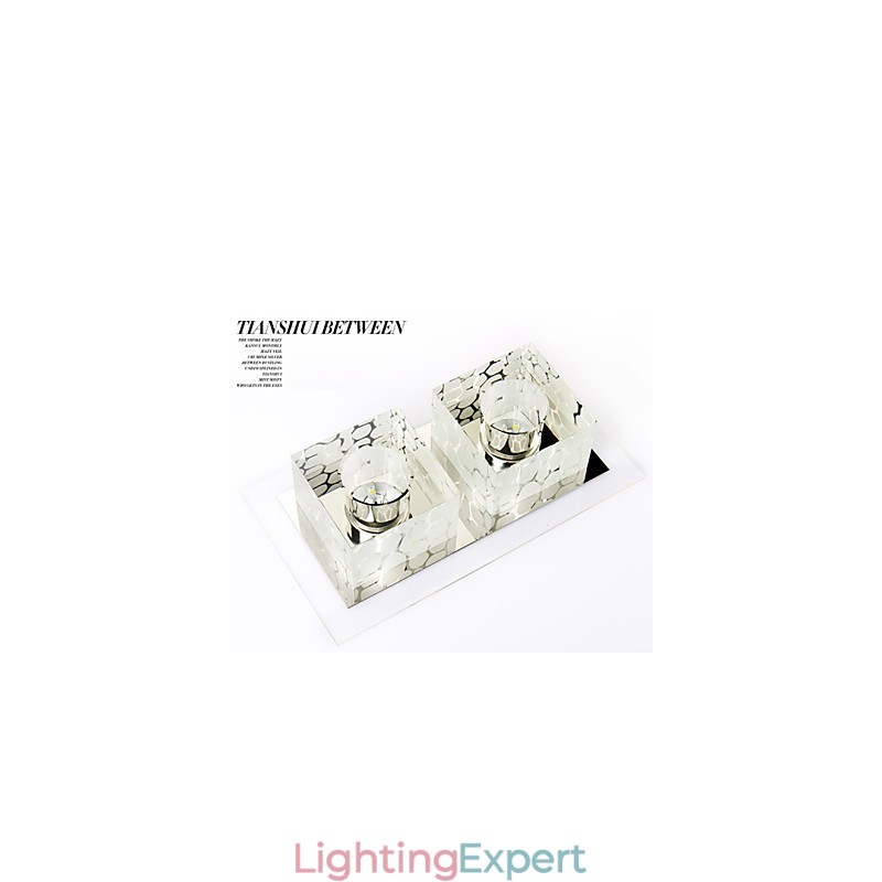 27*15*5CM Crystal Ceiling Lamp Spotlight SMD 6W Creative Lamp Tube Light Colorful Color Dome Light