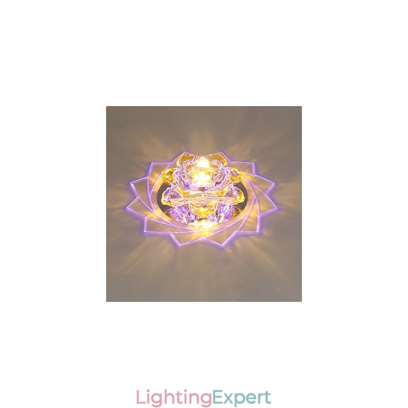 20*8.5CM Mini Crystal Ceiling Lamp Spotlight 3W Creative Lamp Tube Light Colorful Color Square Dome Light
