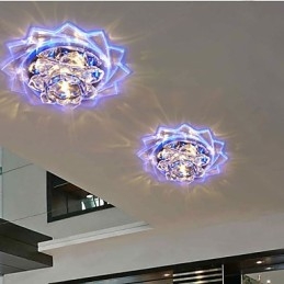 20*8.5CM Mini Crystal Ceiling Lamp Spotlight 3W Creative Lamp Tube Light Colorful Color Square Dome Light