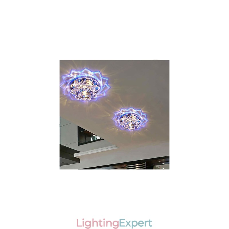 20*8.5CM Mini Crystal Ceiling Lamp Spotlight 3W Creative Lamp Tube Light Colorful Color Square Dome Light