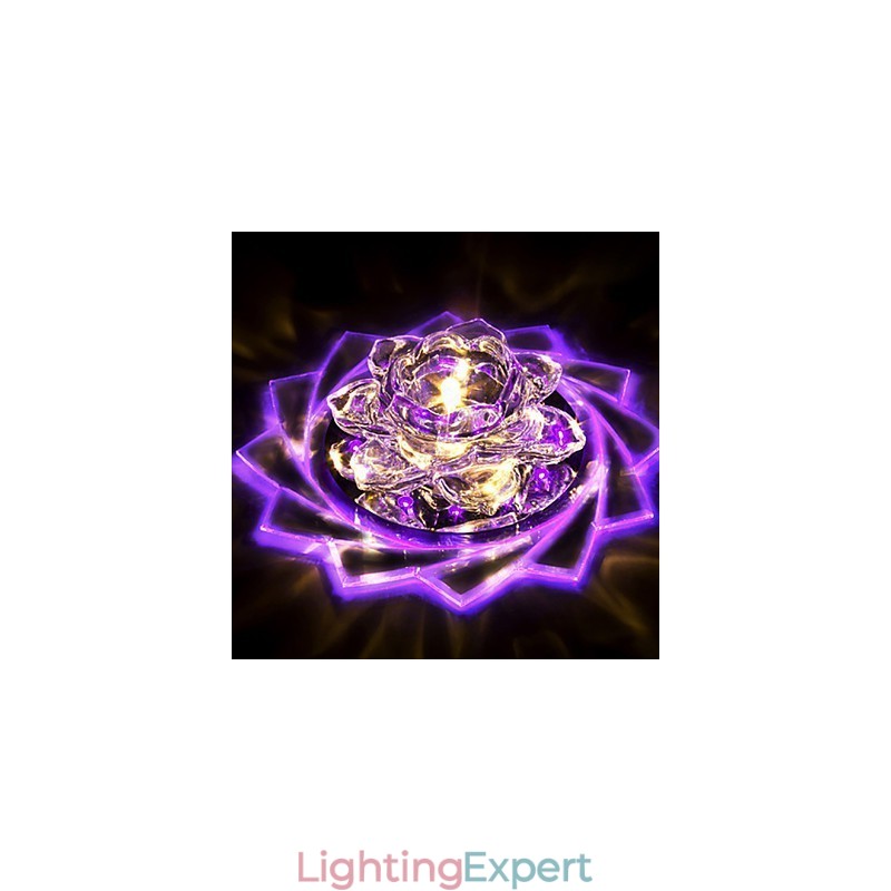 20*8.5CM Mini Crystal Ceiling Lamp Spotlight 3W Creative Lamp Tube Light Colorful Color Square Dome Light