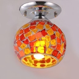 Country Electroplated Metal Flush Mount