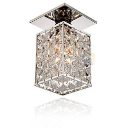 Modern Contemporary Crystal Electroplated Metal Flush Mount