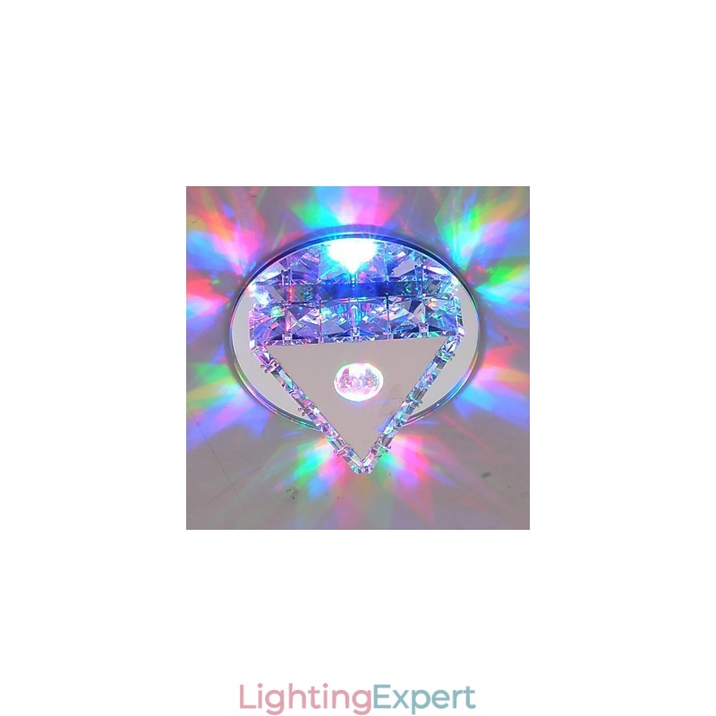 Crystal Mini Style Glass Flush Mount Kids