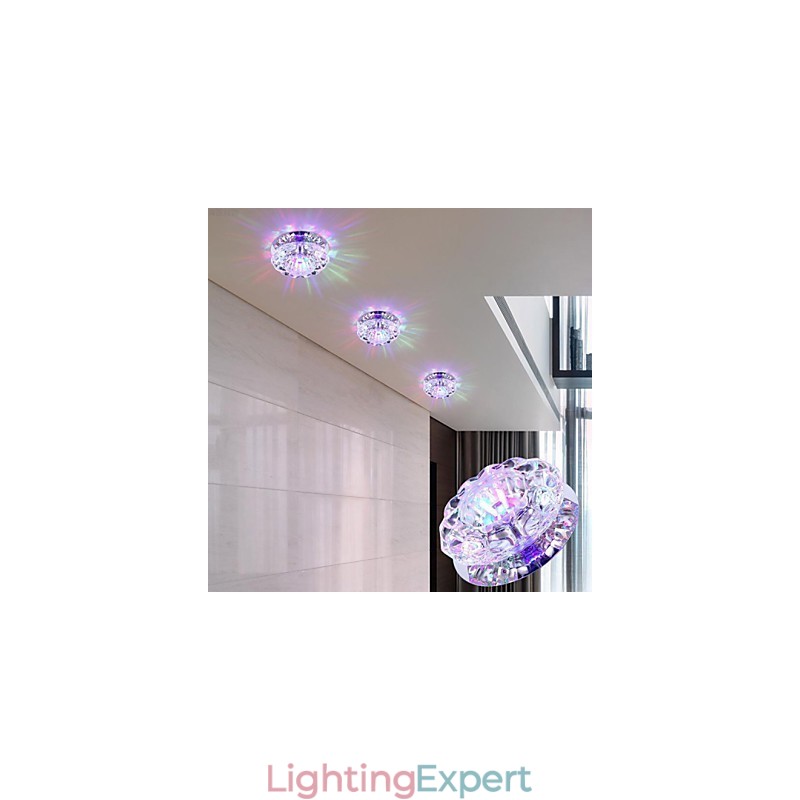 Crystal Ceiling Lamp Spotlight SMD 3W Creative Lamp Absorb Dome Light