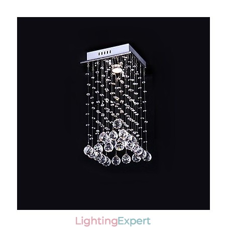Modern Contemporary Crystal Electroplated Metal Chandelier Flush Mount Modern Contemporary Crystal Electroplated Metal Chandelier Flush Mount