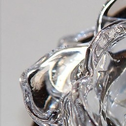 Modern Contemporary Crystal Mini Style Electroplated Metal Flush Mount