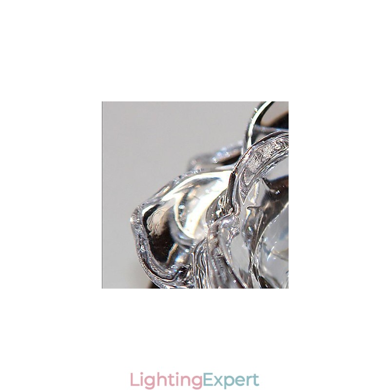 Modern Contemporary Crystal Mini Style Electroplated Metal Flush Mount