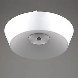 77W Modern Contemporary Chrome Metal Flush Mount