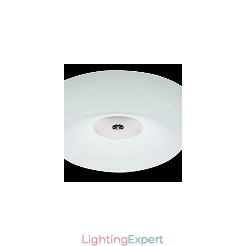 77W Modern Contemporary Chrome Metal Flush Mount