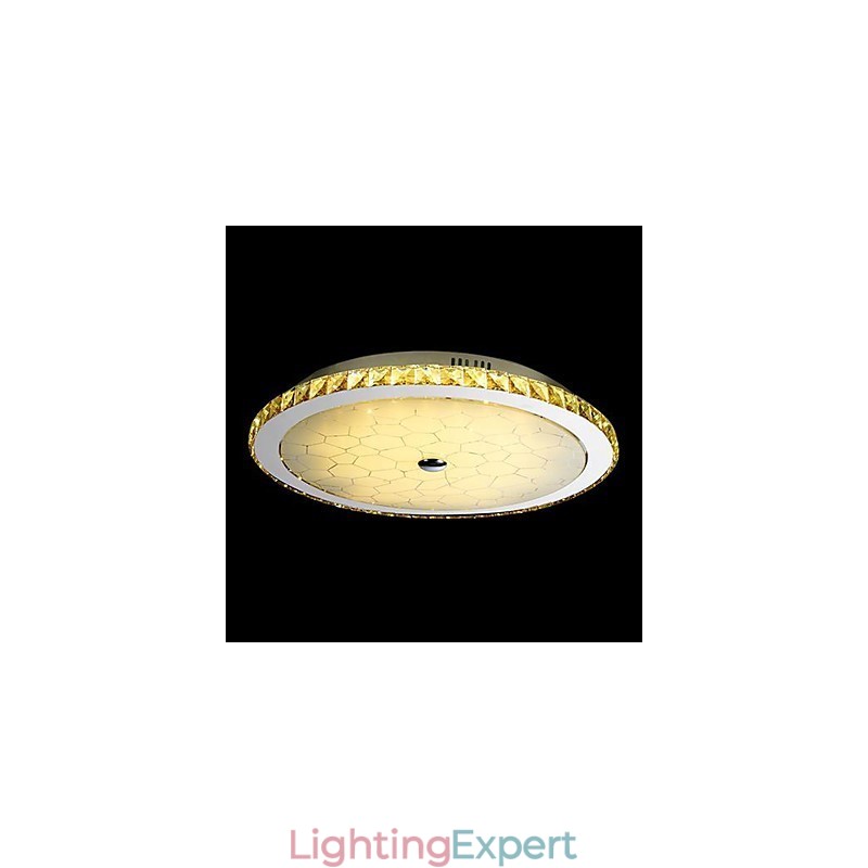 Modern Contemporary Crystal Metal Flush Mount