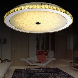 Modern Contemporary Crystal Metal Flush Mount