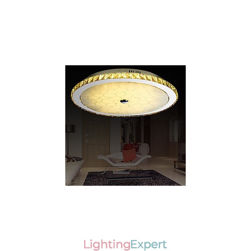 Modern Contemporary Crystal Metal Flush Mount