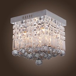 Modern Contemporary Crystal Mini Style Flush Mount