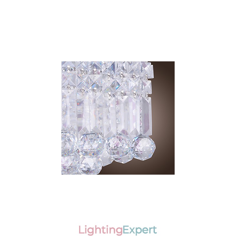 Modern Contemporary Crystal Mini Style Flush Mount