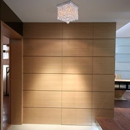 Modern Contemporary Crystal Mini Style Flush Mount