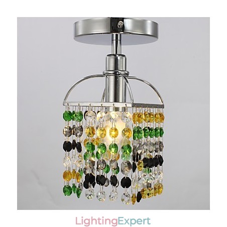 Modern Contemporary Crystal Electroplated Metal Flush Mount Modern Contemporary Crystal Electroplated Metal Flush Mount