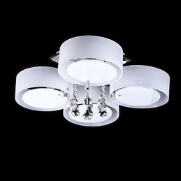 Modern Contemporary Chrome Metal Flush Mount