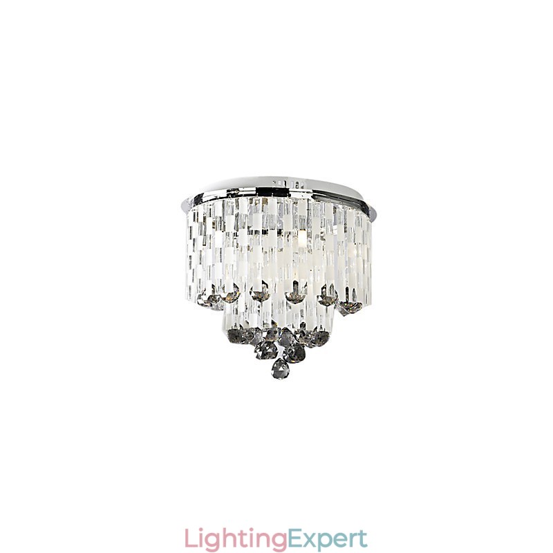 Crystal Semi Flush Mount with 8 Lights