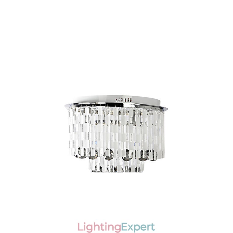 Crystal Semi Flush Mount with 8 Lights