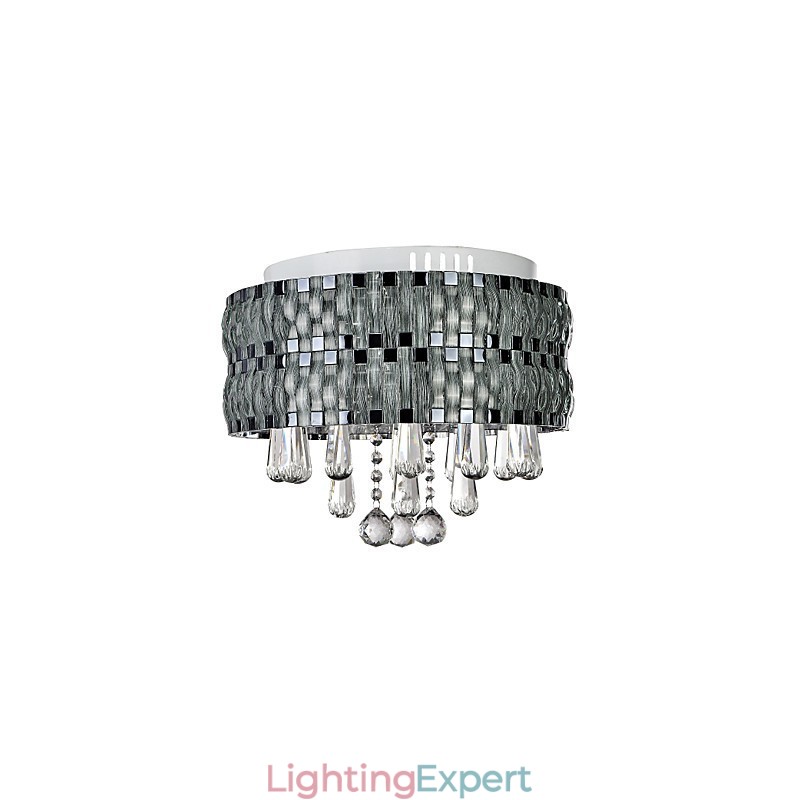Graceful Crystal Flush Mount
