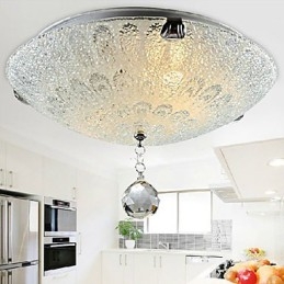 Modern Contemporary Crystal Nickel Flush Mount