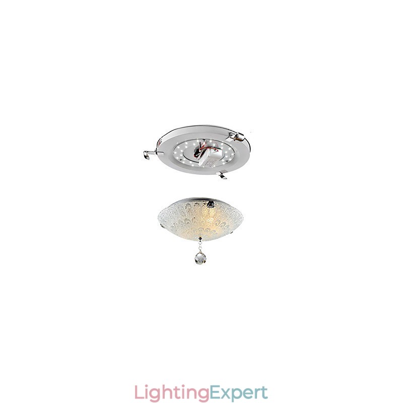 Modern Contemporary Crystal Nickel Flush Mount
