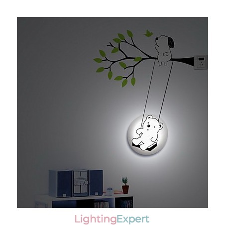 Little Bear High Temperature Resistant Plastic Light And Creative 3D Wall Paper Wall Lamp Little Bear High Temperature Resistant Plastic Light And Creative 3D Wall Paper Wall Lamp