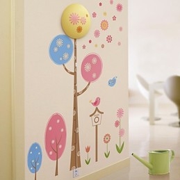 Creative 3 D Wall Paper Wall Lamp Modern Night Light Can Remove The Wall Stickers Lights