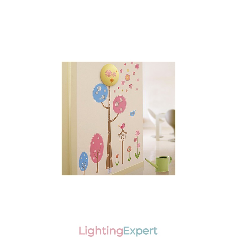 Creative 3 D Wall Paper Wall Lamp Modern Night Light Can Remove The Wall Stickers Lights