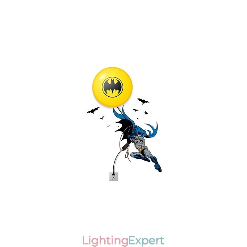 Creative Fashion Batman Wallpaper Diy Wall Stick Small Night Lamp Wall Lamp Lights