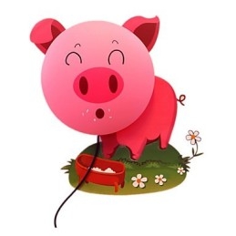 Wallpaper Wall Lamps Flower Face DIY Fun Atmosphere Nightlight Children Bedside lamp Decoration Pink Pig